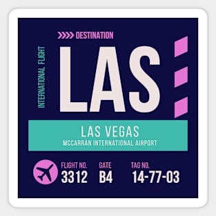 Las Vegas Airport Stylish Luggage Tag (LAS) Magnet